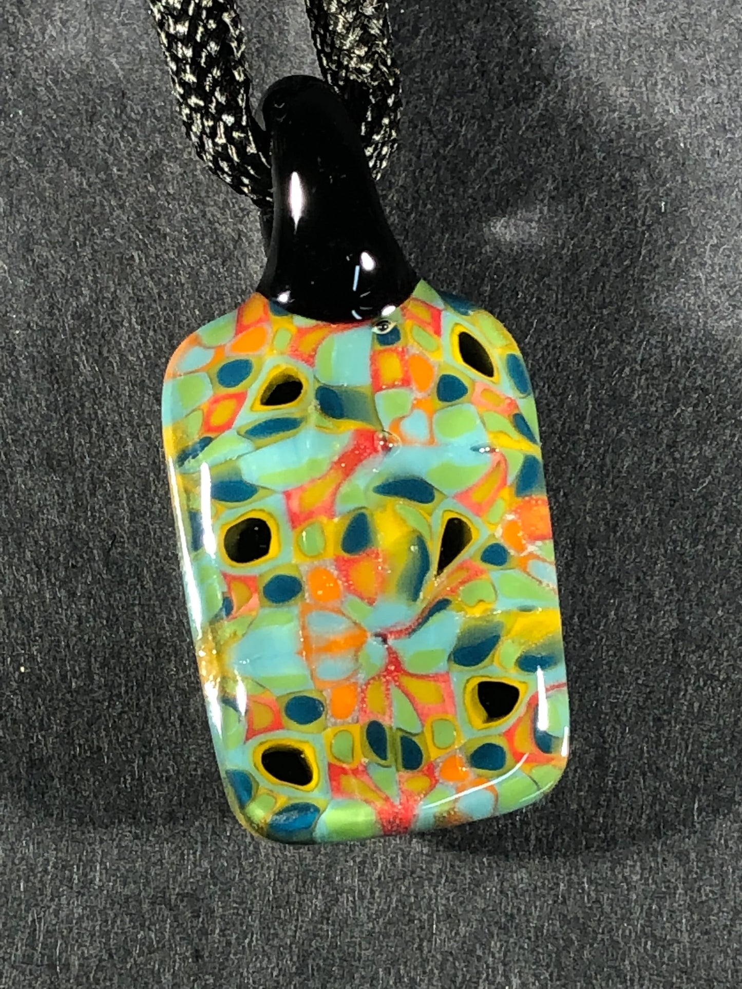 millefiori slab pendant